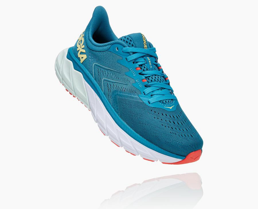 Hoka One One Løbesko Dame - Arahi 5 - Blå/Hvide - 301784UMN